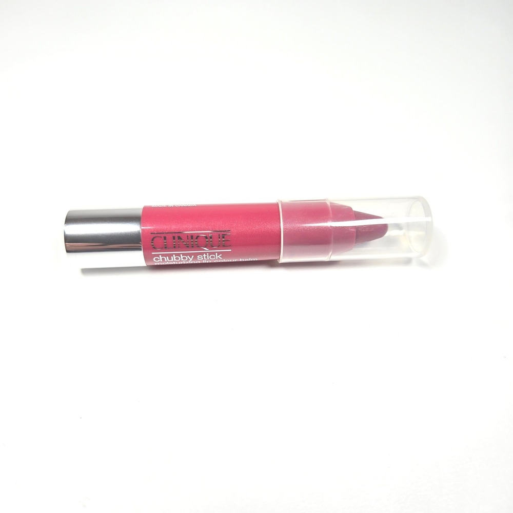 Clinique Chubby Stick Lip Colour Balm 07 Super Strawberry Pink Crayon - Picture 2 of 6